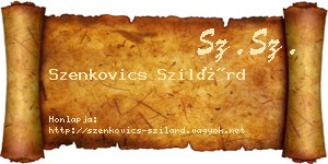 Szenkovics Szilárd névjegykártya